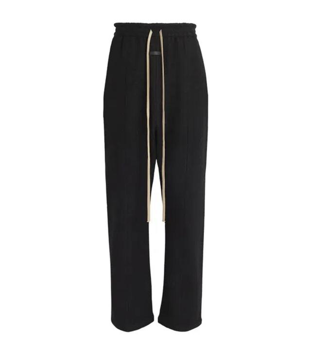 Wool Wide-leg Trousers In Black Product Image