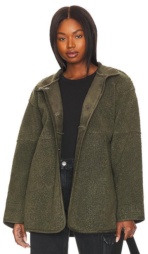 Womens Albany Faux-Suede Sherpa Jacket Product Image