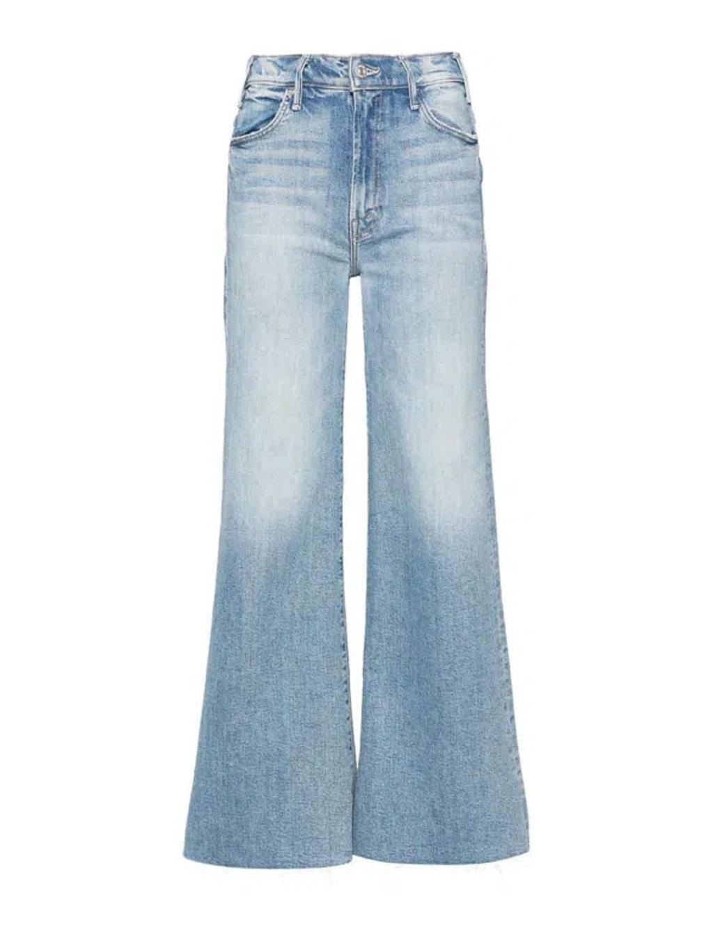 Wide-leg Flared Jeans In Azul product image