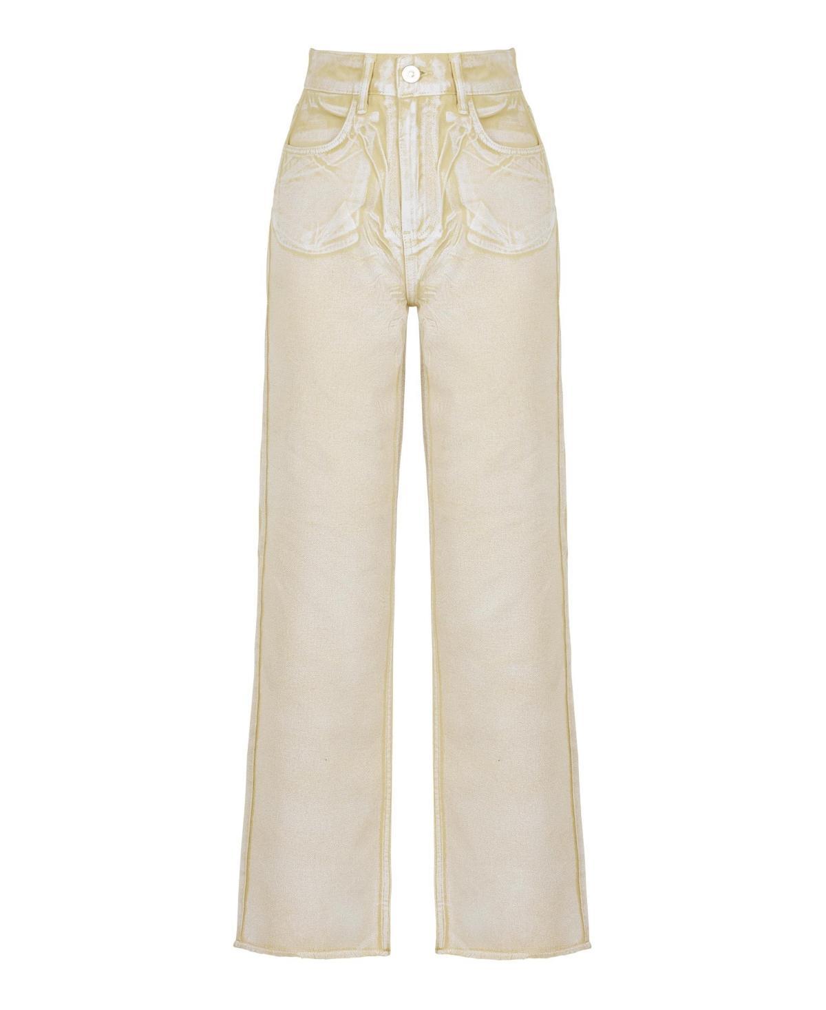 Womens Metallic Straight Leg Jeans Product Image