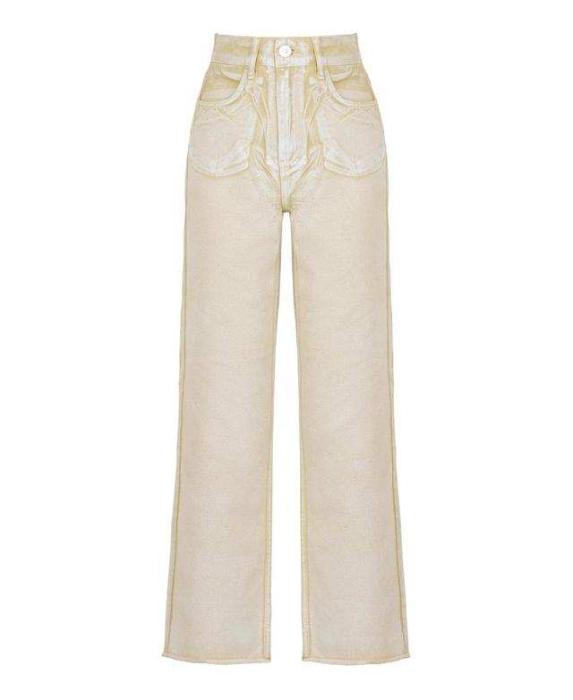 Womens Metallic Straight Leg Jeans Product Image