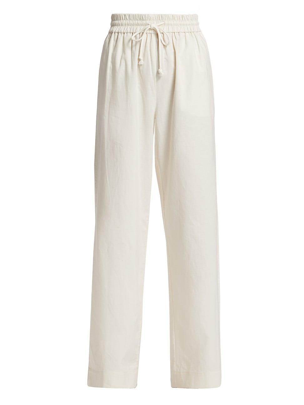 Womens Linen-Blend Lounge Pants Product Image