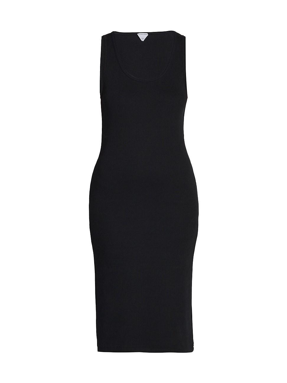 Womens Sleeveless Ribbed-Knit Dress Product Image