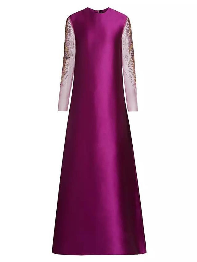 Embellished Sleeve A-Line Gown Product Image