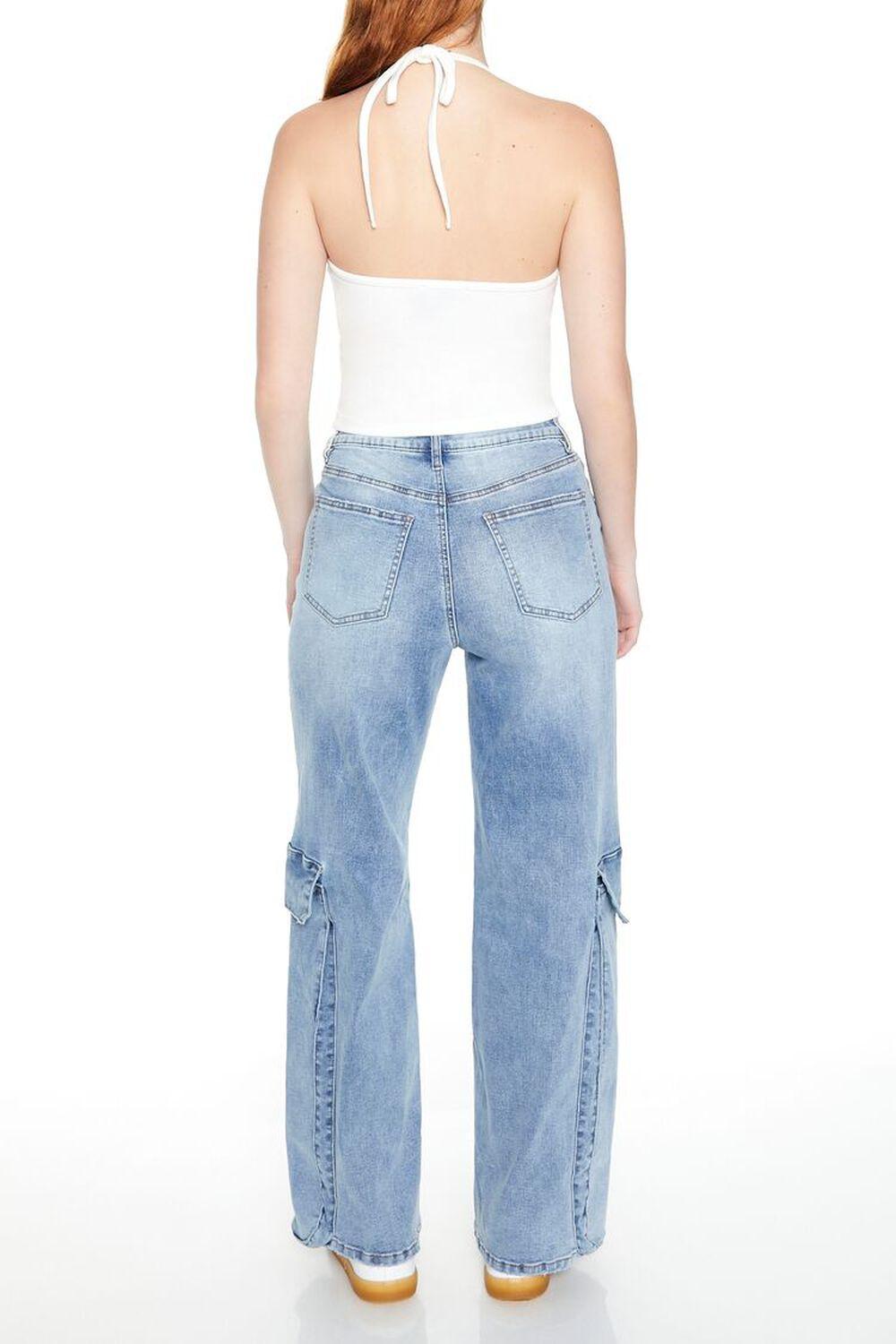 High-Rise Cargo Jeans | Forever 21 Product Image