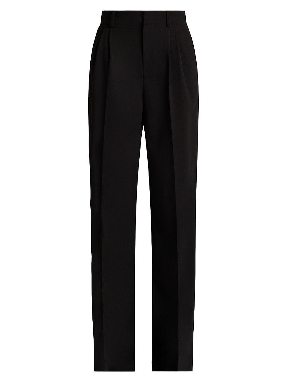 Womens Pleated-Front Trousers Product Image