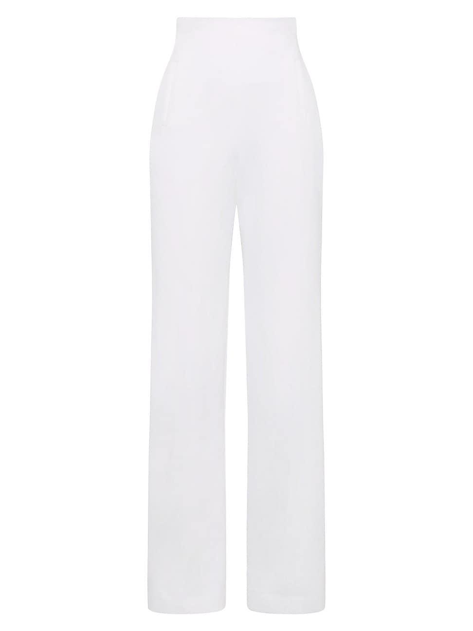 Womens High-Waisted Tailored Trousers product image