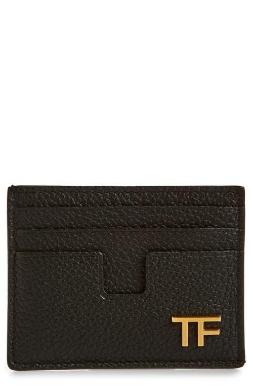 TOM FORD T-Line Soft Grain Leather Card Holder Product Image