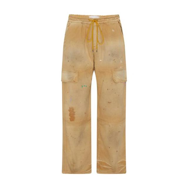 Beige Plateau Cargo Pants In Khaki Product Image