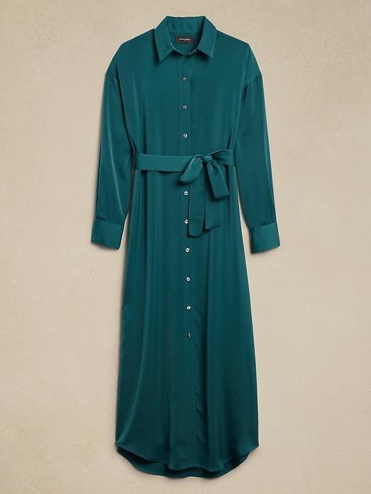 Tie-Waist Maxi Shirtdress Product Image