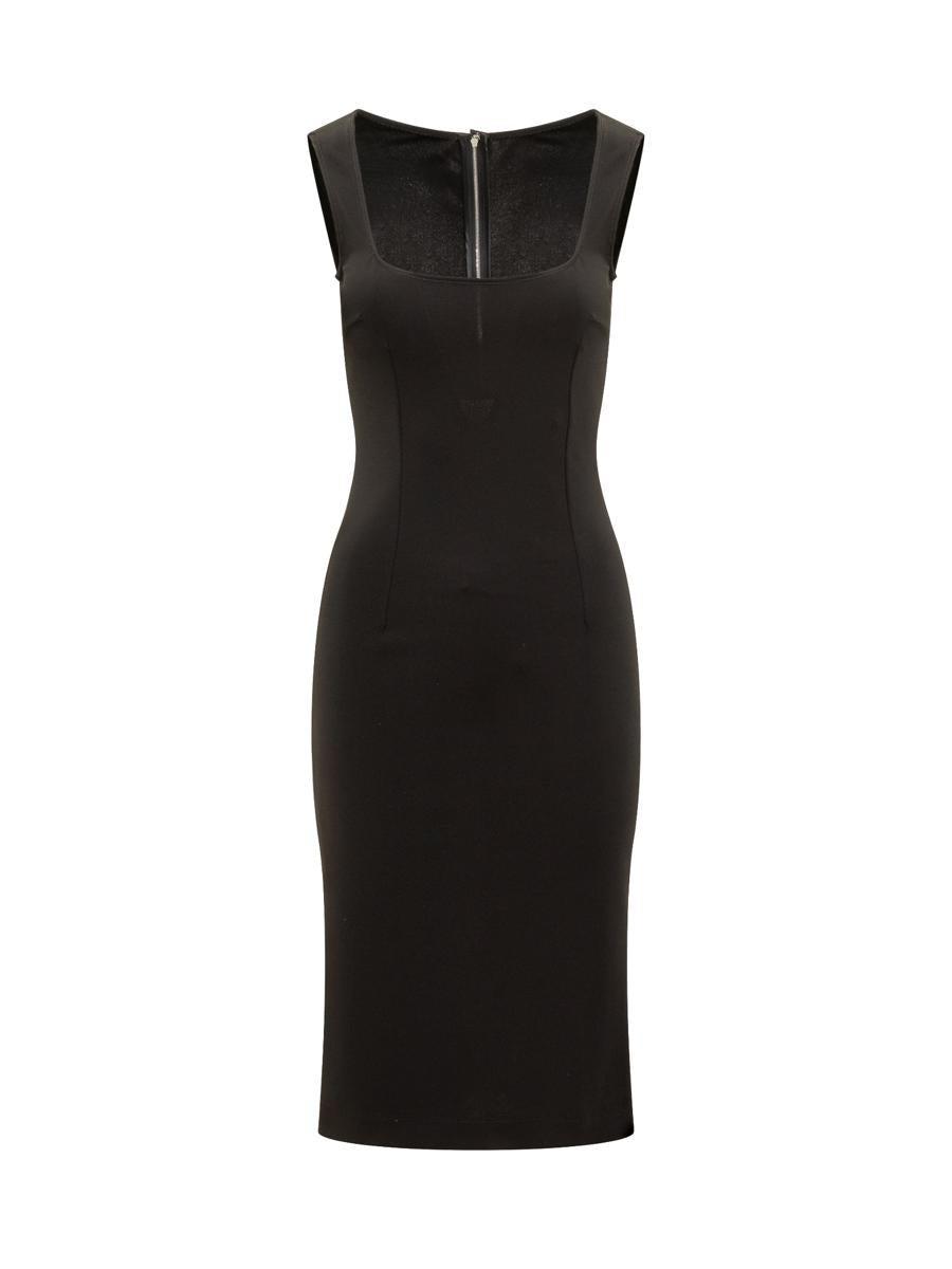 Milan Stitch Stretch Jersey Sheath Dress In Black Product Image