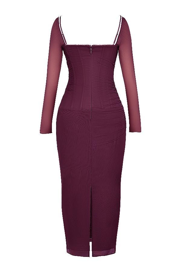 Katarina Wine Maxi Dress Product Image