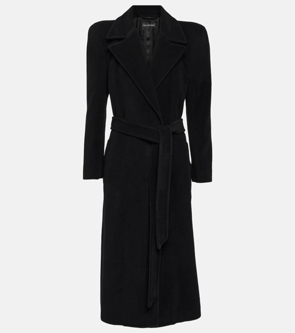 BALENCIAGA Cashmere And Wool-blend Coat In Black Product Image