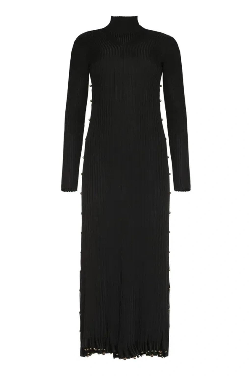 Lightweight Pleated Dress In Black Product Image