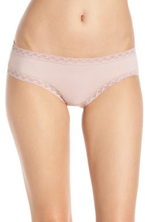 Natori Bliss Lace-Trim Cotton Brief Underwear 156058 Product Image