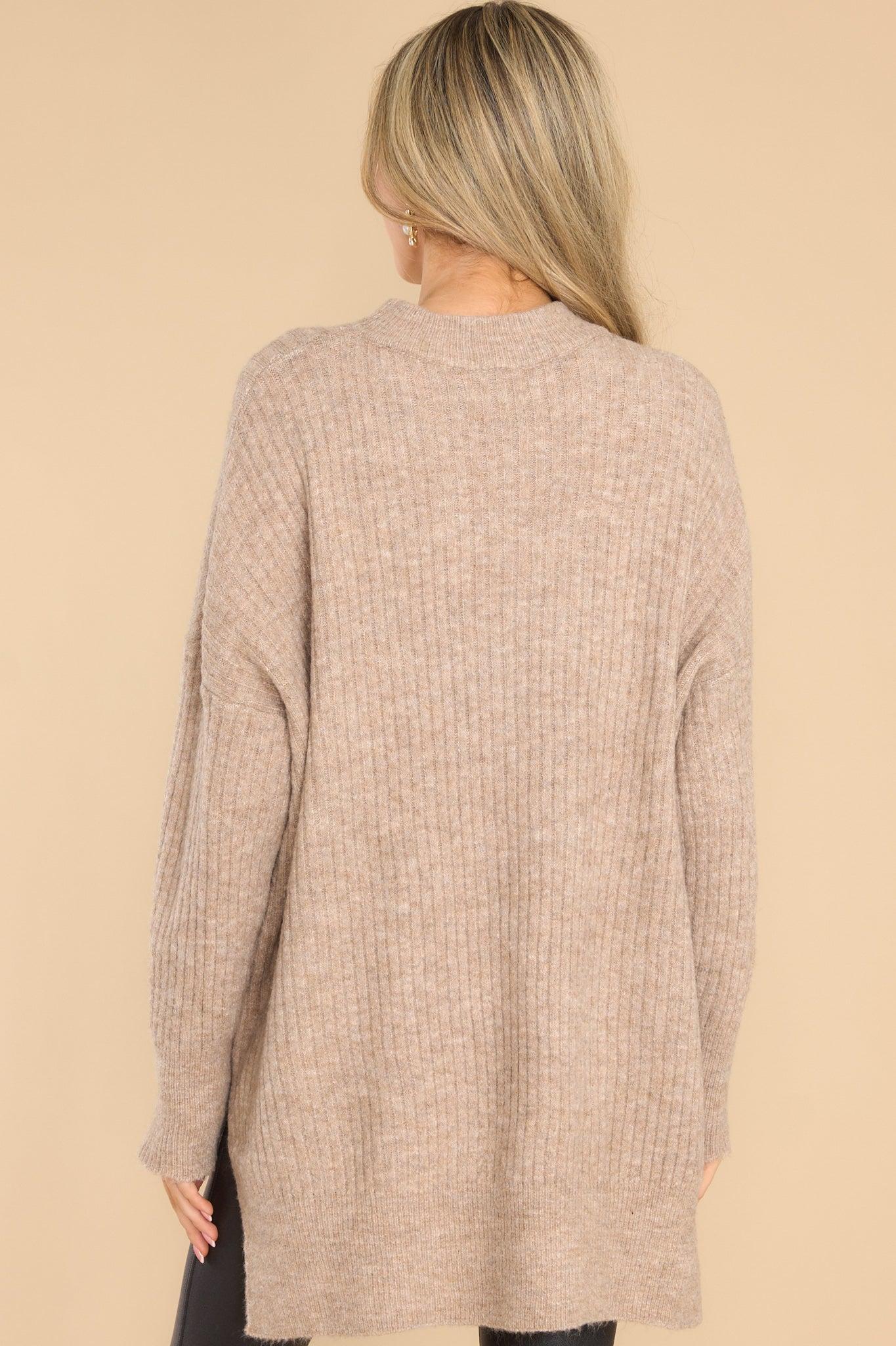 Fireside Flirt Taupe Sweater Product Image