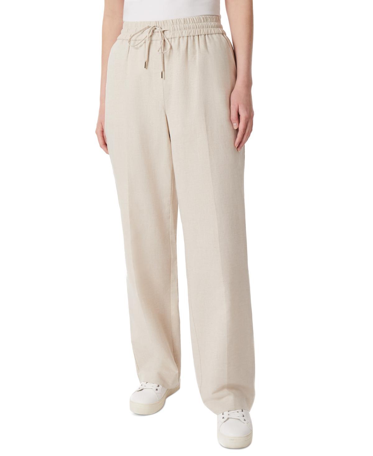 Jones New York Womens Pull-On Drawstring Wide-Leg Trousers Product Image