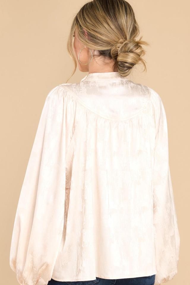 Aura Deserving Praise Ivory Satin Top Product Image