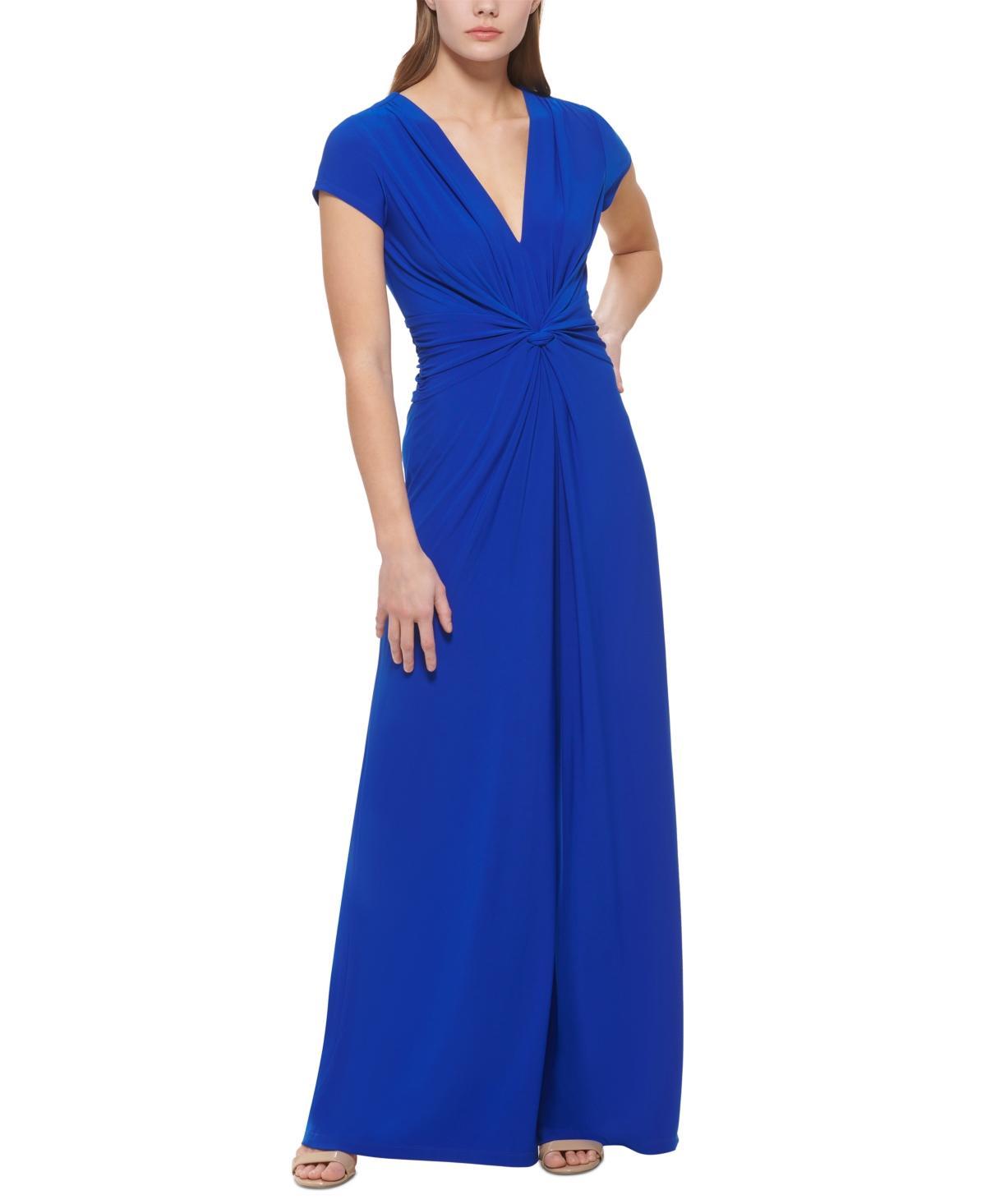 Vince Camuto Petite Plunging Twist-Front Jumpsuit Product Image