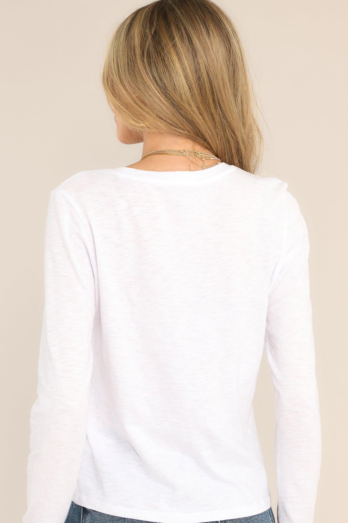 Z Supply Modern White Slub Long Sleeve Cotton Tee Product Image