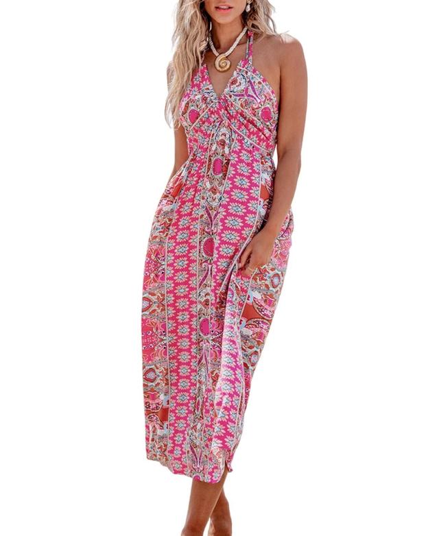 Cupshe Womens Floral Paisley Print Maxi Beach Dress Product Image