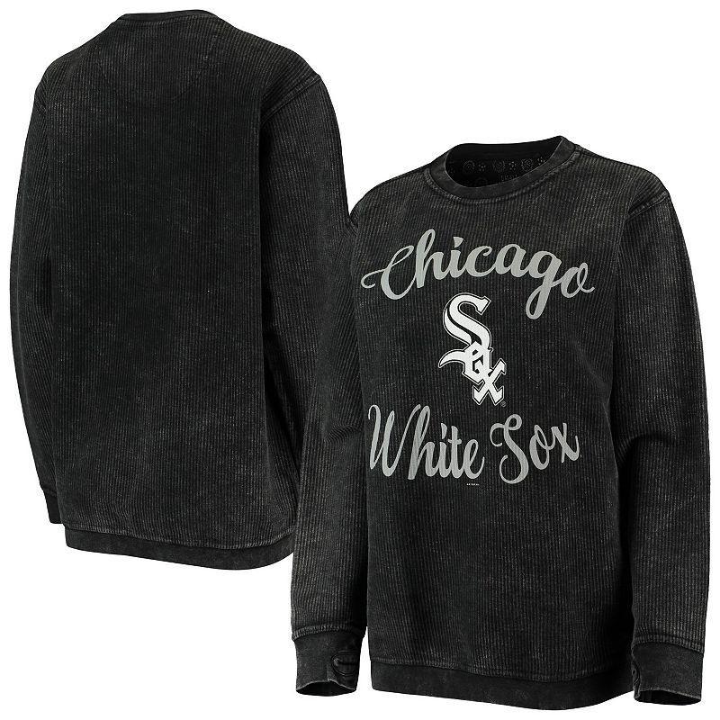 Women's G-III 4Her by Carl Banks Black Chicago White Sox Script Comfy Cord Pullover Sweatshirt Product Image