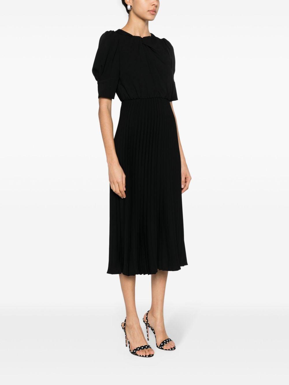 pleated crepe midi dress Product Image