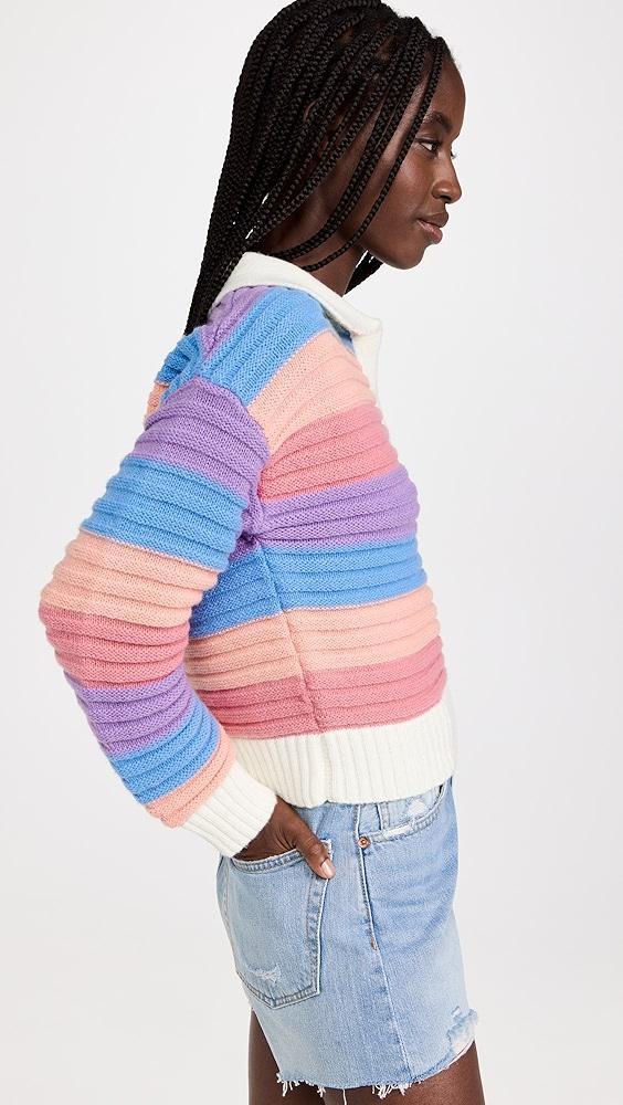 English Factory Rainbow Striped Knit Top | Shopbop Product Image