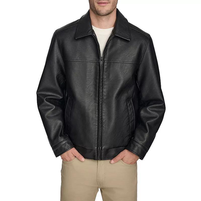 Mens Dockers Faux Leather Bomber Jacket Product Image