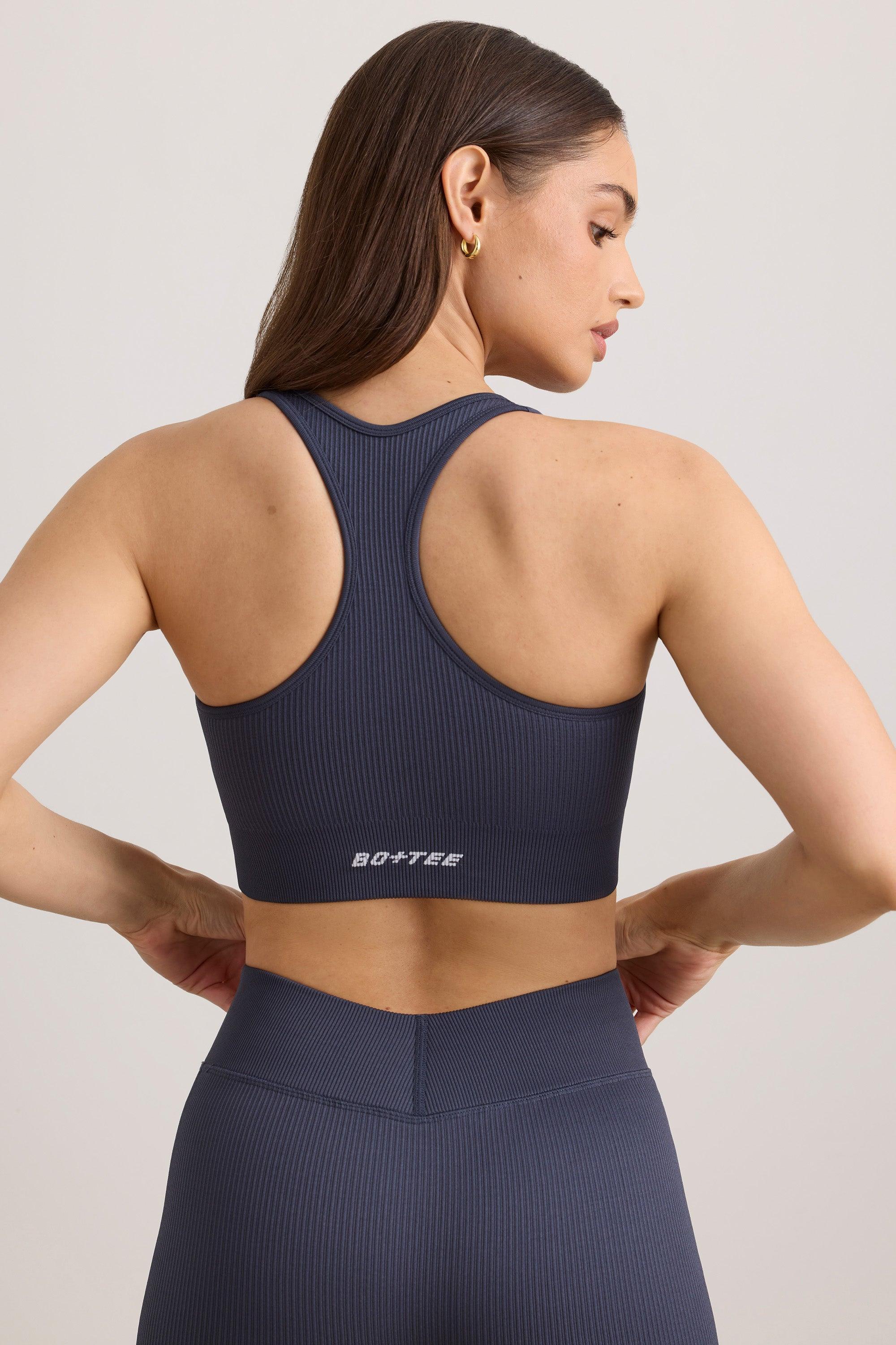 FlexiRib Wide Strap Sports Bra in Slate Female Product Image