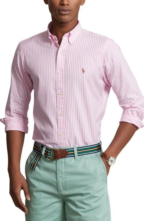 Polo Ralph Lauren Classic Fit Striped Stretch Long Sleeve Woven Shirt Product Image