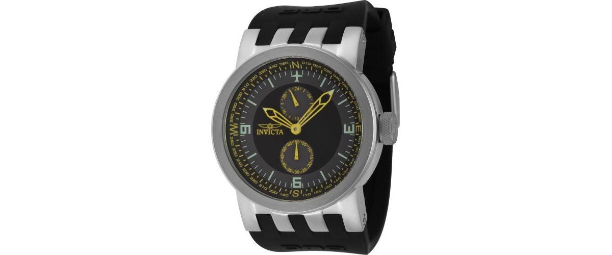 Invicta Mens 44225 Dna Quartz Multifunction Black, Grey Dial Watch - Black Product Image