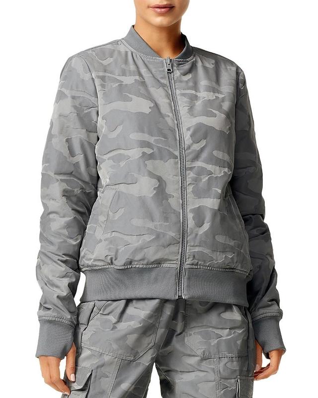 Blanc Noir Reversible Camo Print Bomber Jacket Product Image