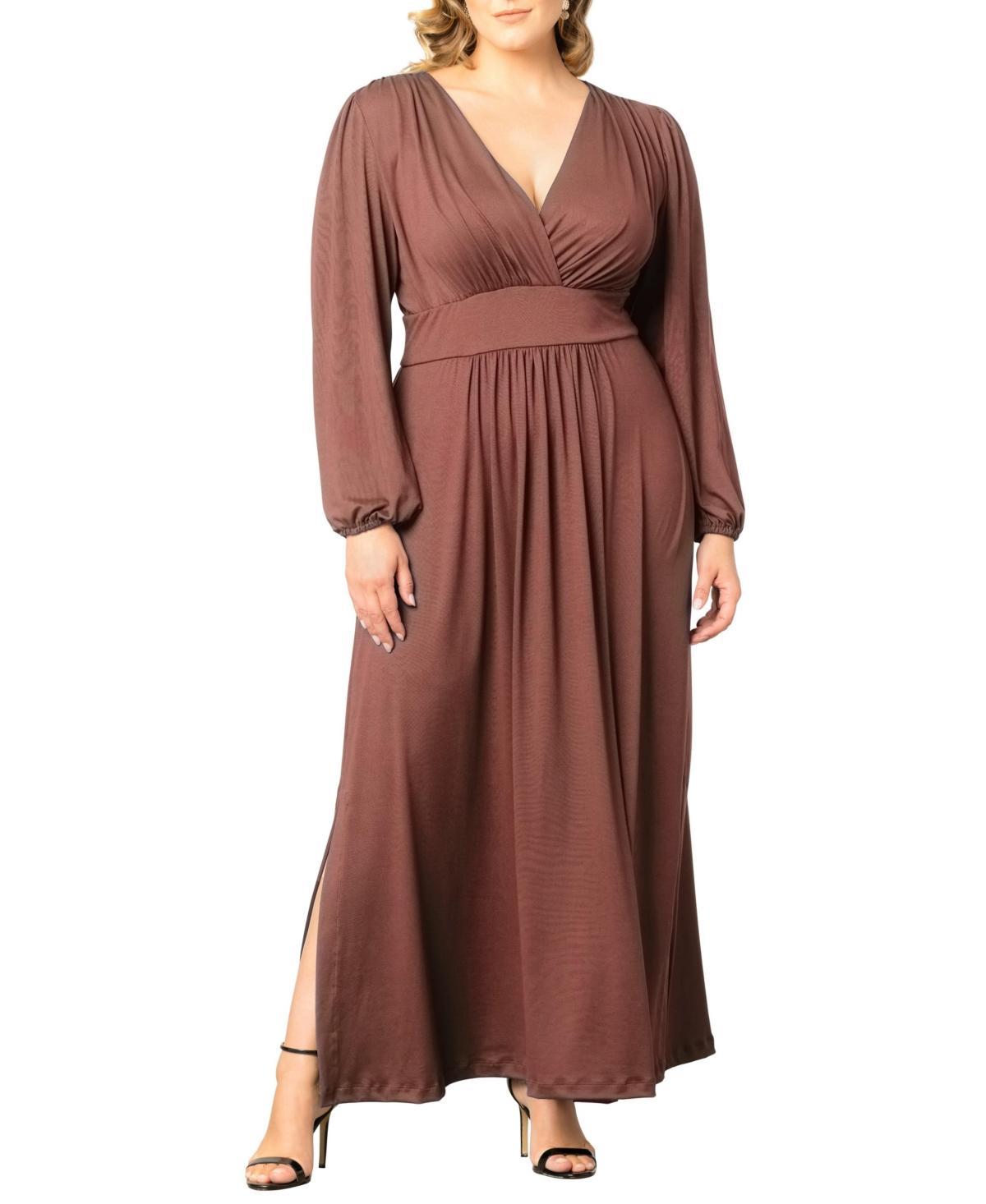 Kiyonna Plus Size Kelsey Long Sleeve Maxi Dress Product Image