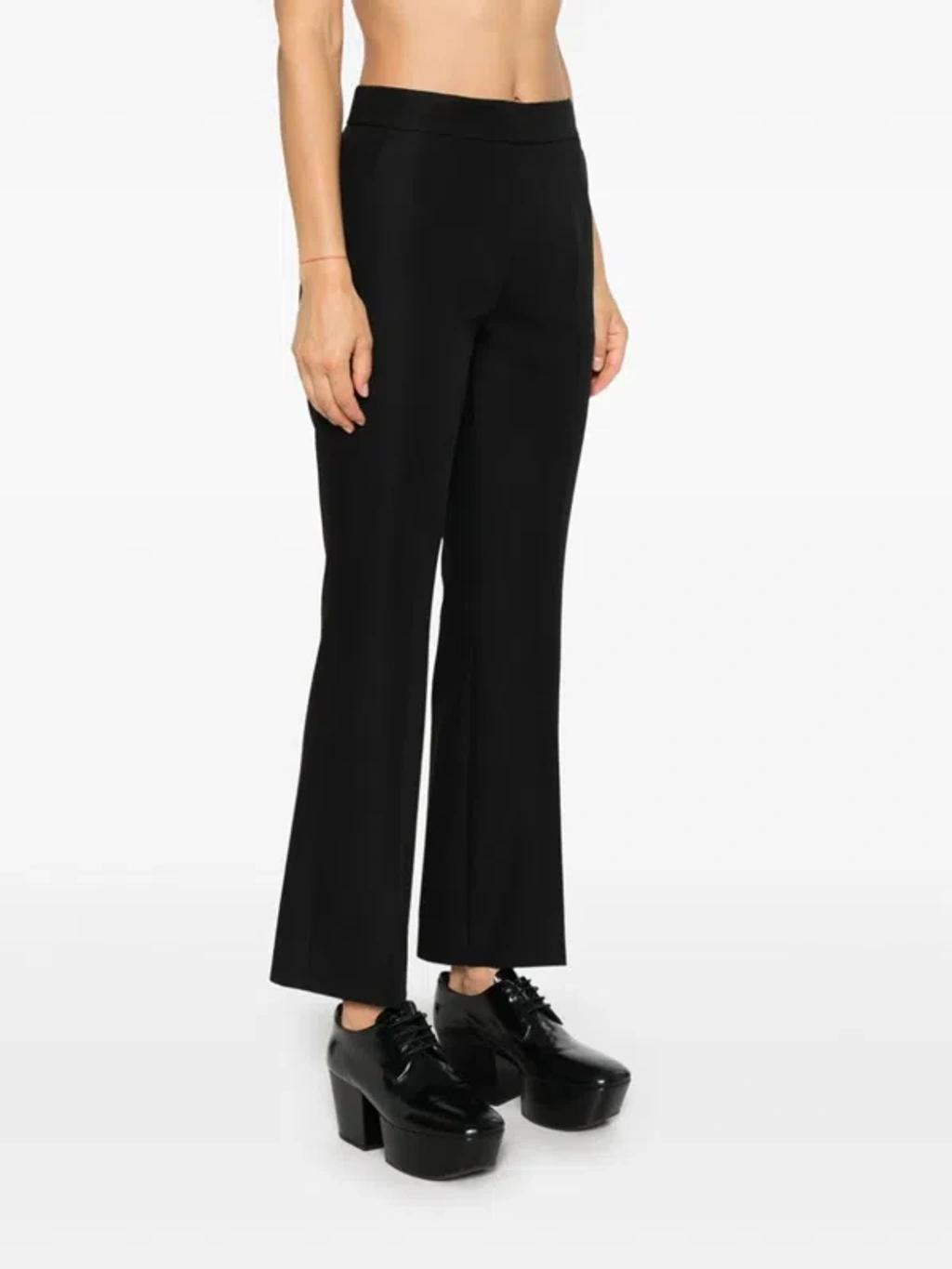 Wool Cropped Trousers In Black Product Image