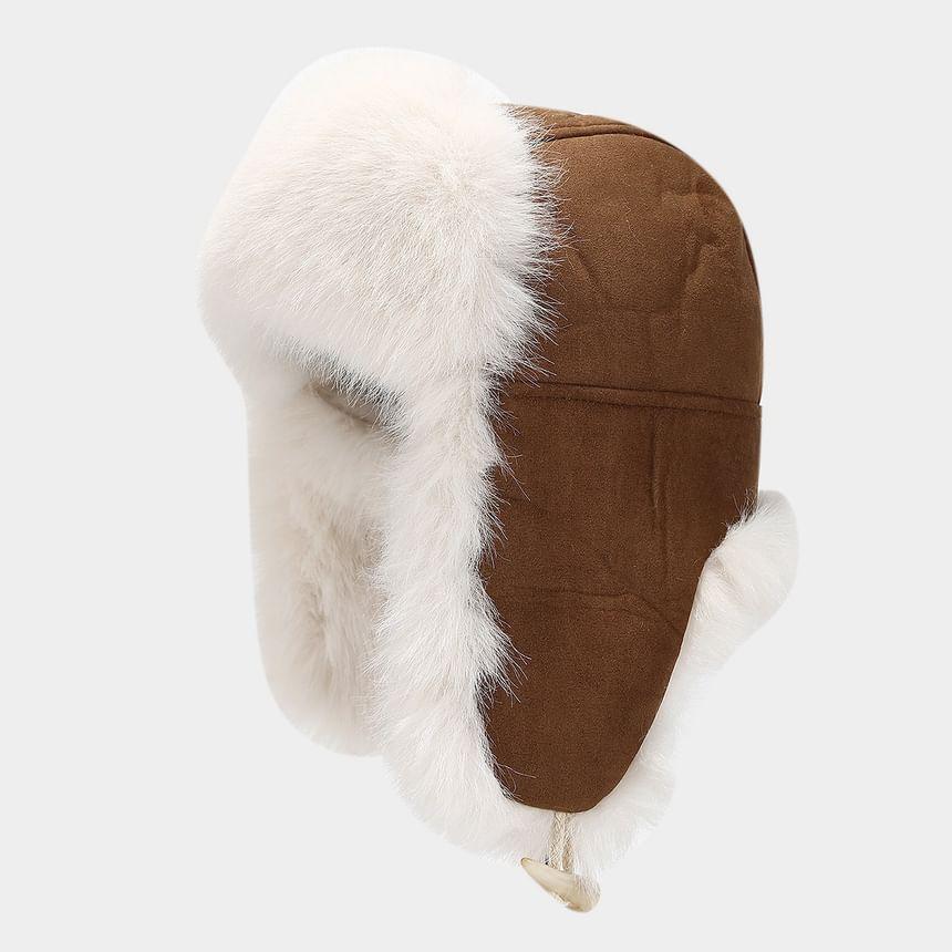 Fluffy Trapper Hat With Ear Flap Product Image