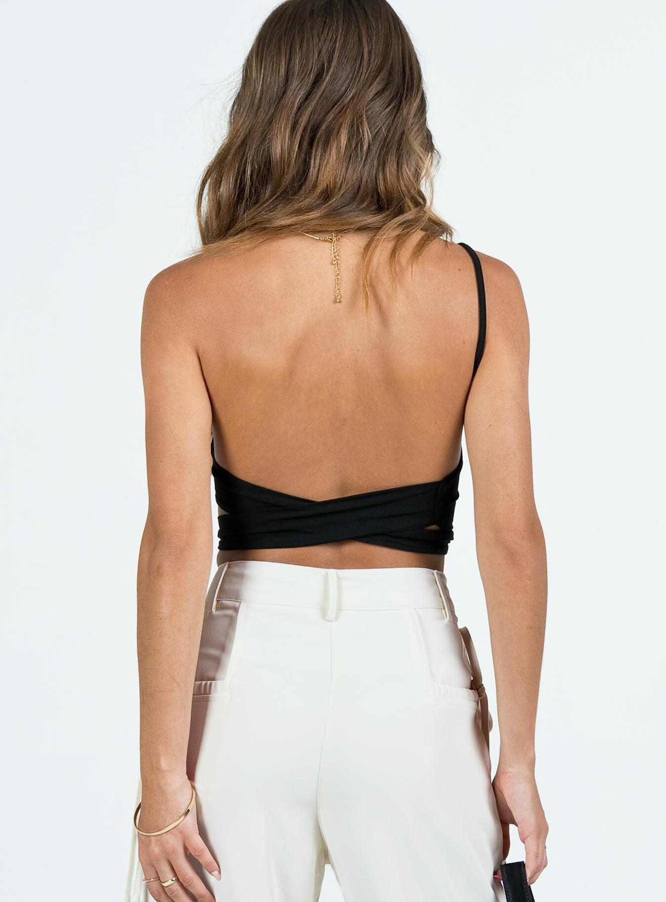 Talfourd One Shoulder Top Black Product Image