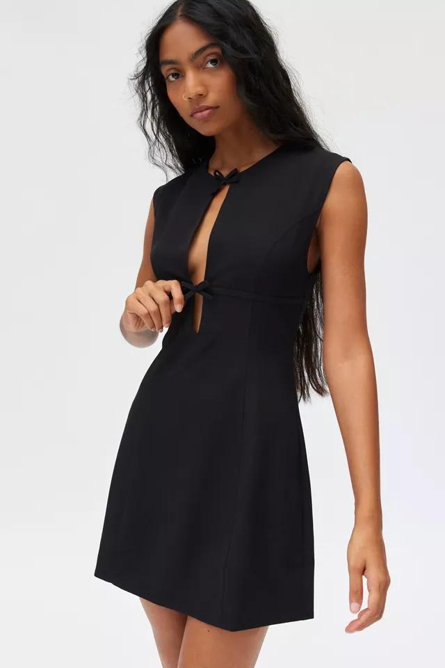 Motel Vadanni Black Bow Detail Mini Dress Product Image