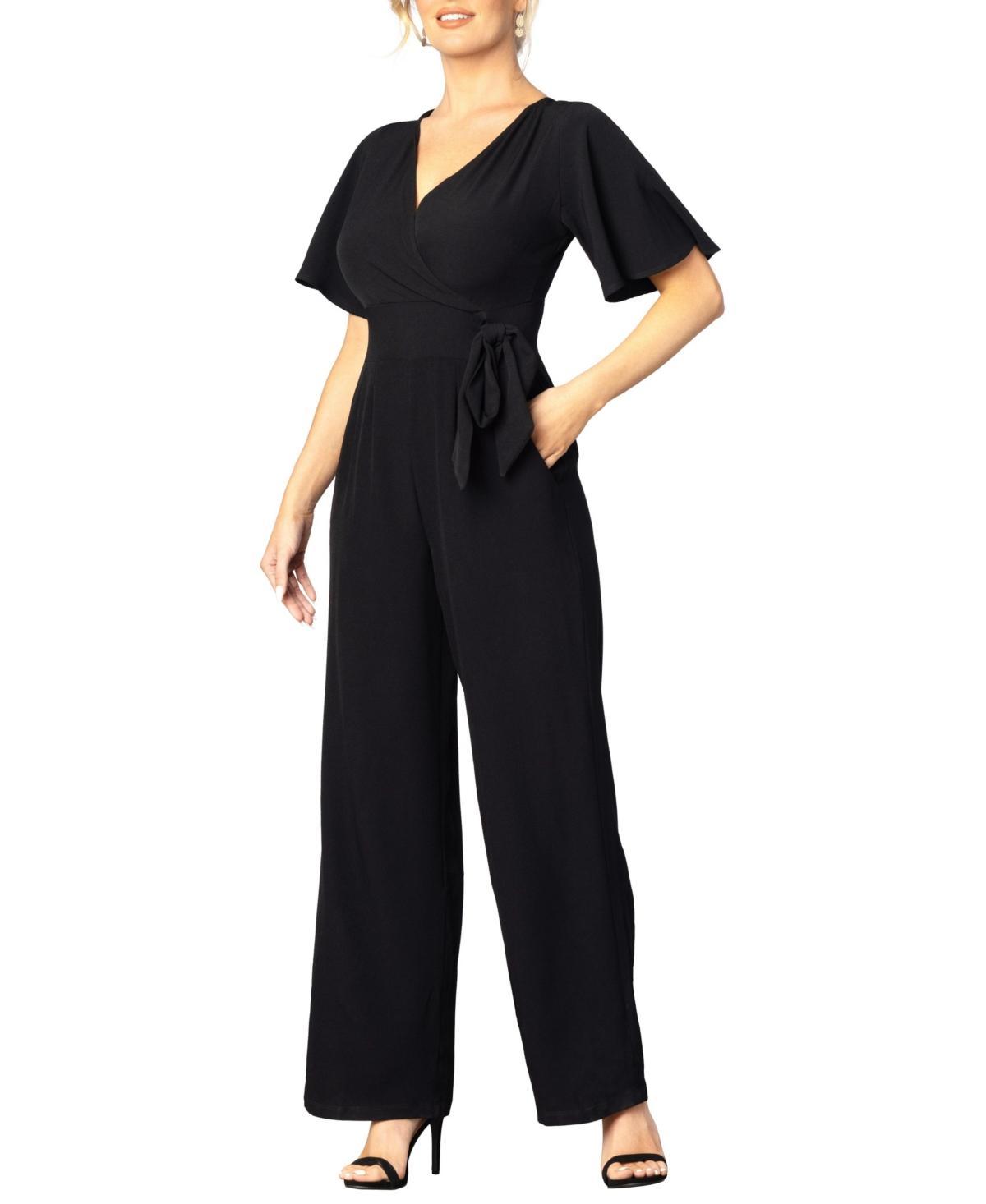 Kiyonna Charisma Wide Leg Crepe Jumpsuit Product Image