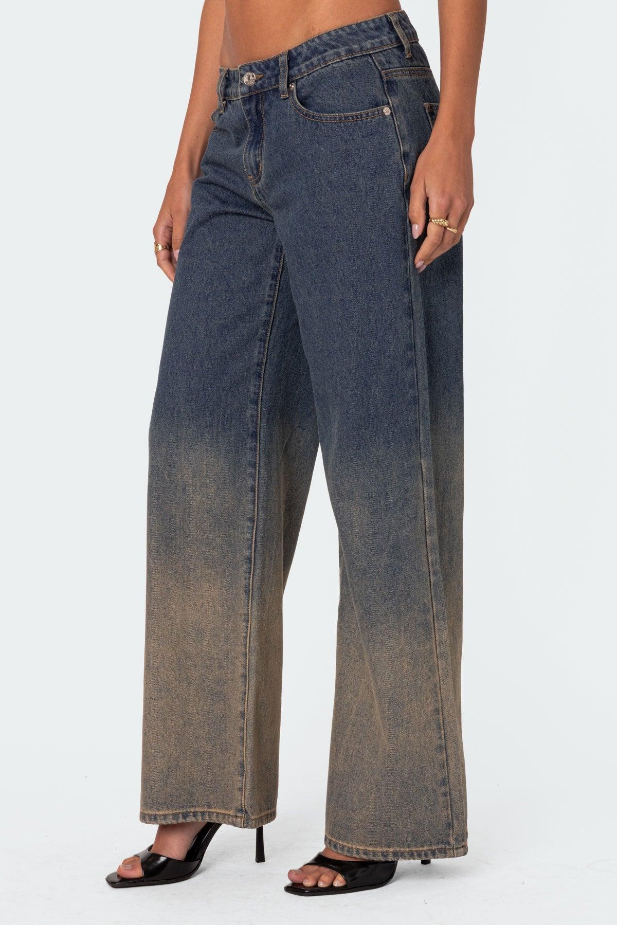 Mud Wash Low Rise Slouchy Jeans Product Image