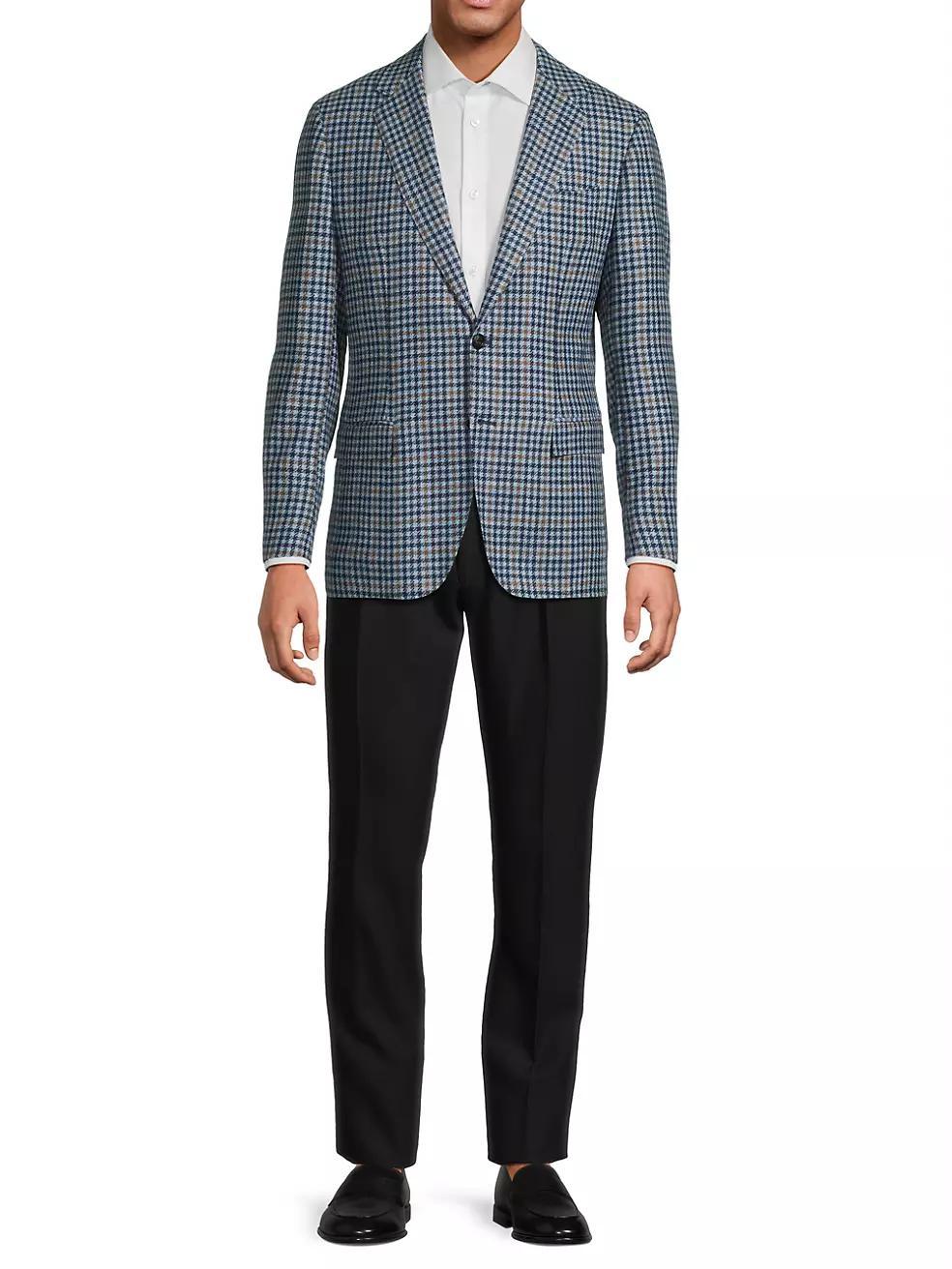 Houndstooth Check Wool Sport Jacket Product Image