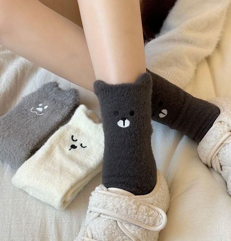 Cartoon Animal Embroidery Socks Set Product Image