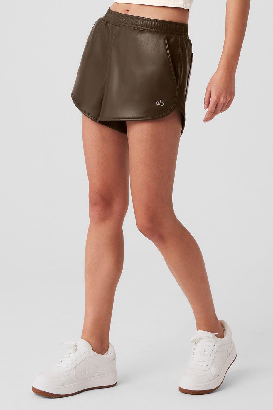 Faux Leather Power Hour Short - Espresso Female Product Image