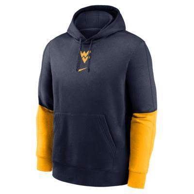 West Virginia Mountaineers Sideline Team Issue Club Nike Men's College Pullover Hoodie Product Image