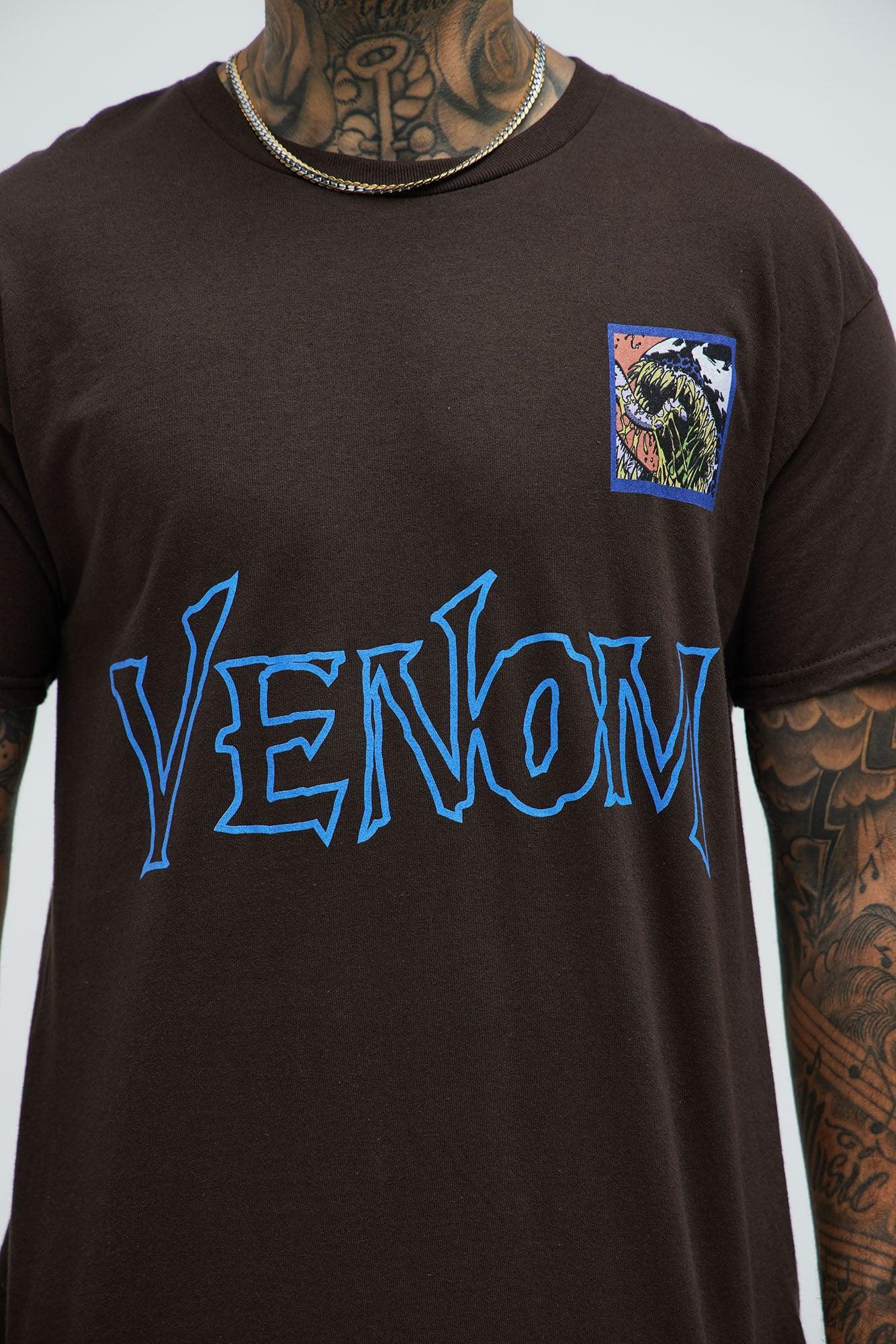 Marvel Venom Trading Card Short Sleeve Tee - Dark Brown Product Image