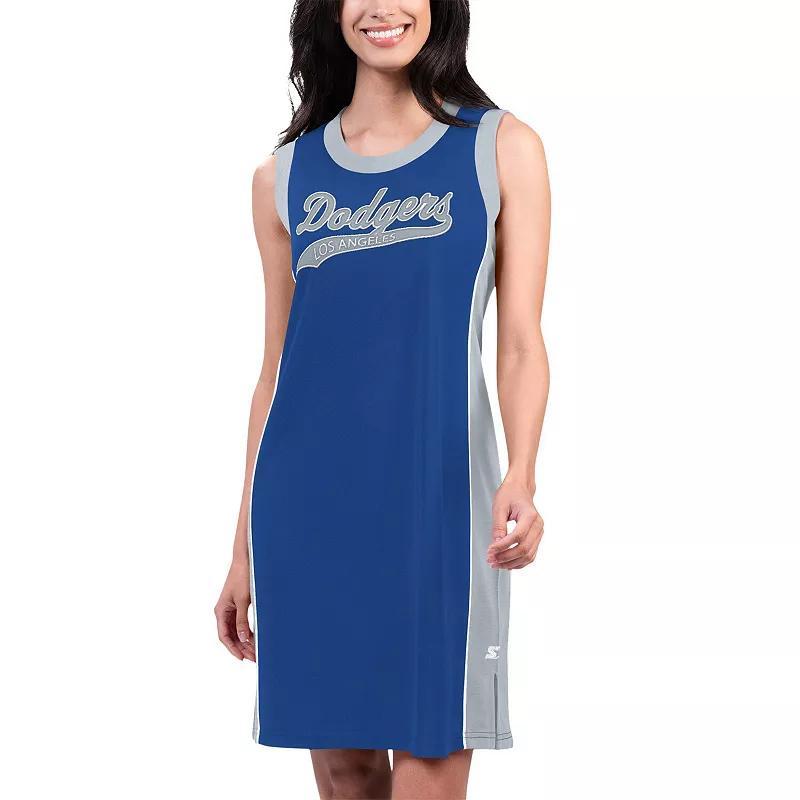 Womens Starter Royal Los Angeles Dodgers Slam Dunk Tank Sneaker Dress Product Image