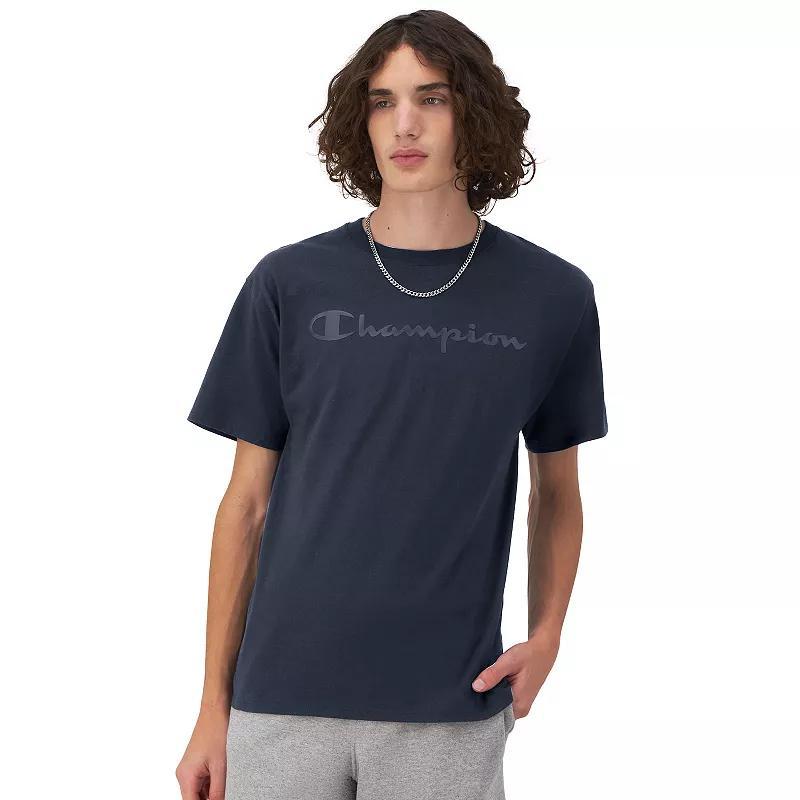 Mens Champion Classic Graphic Tee Blue Product Image