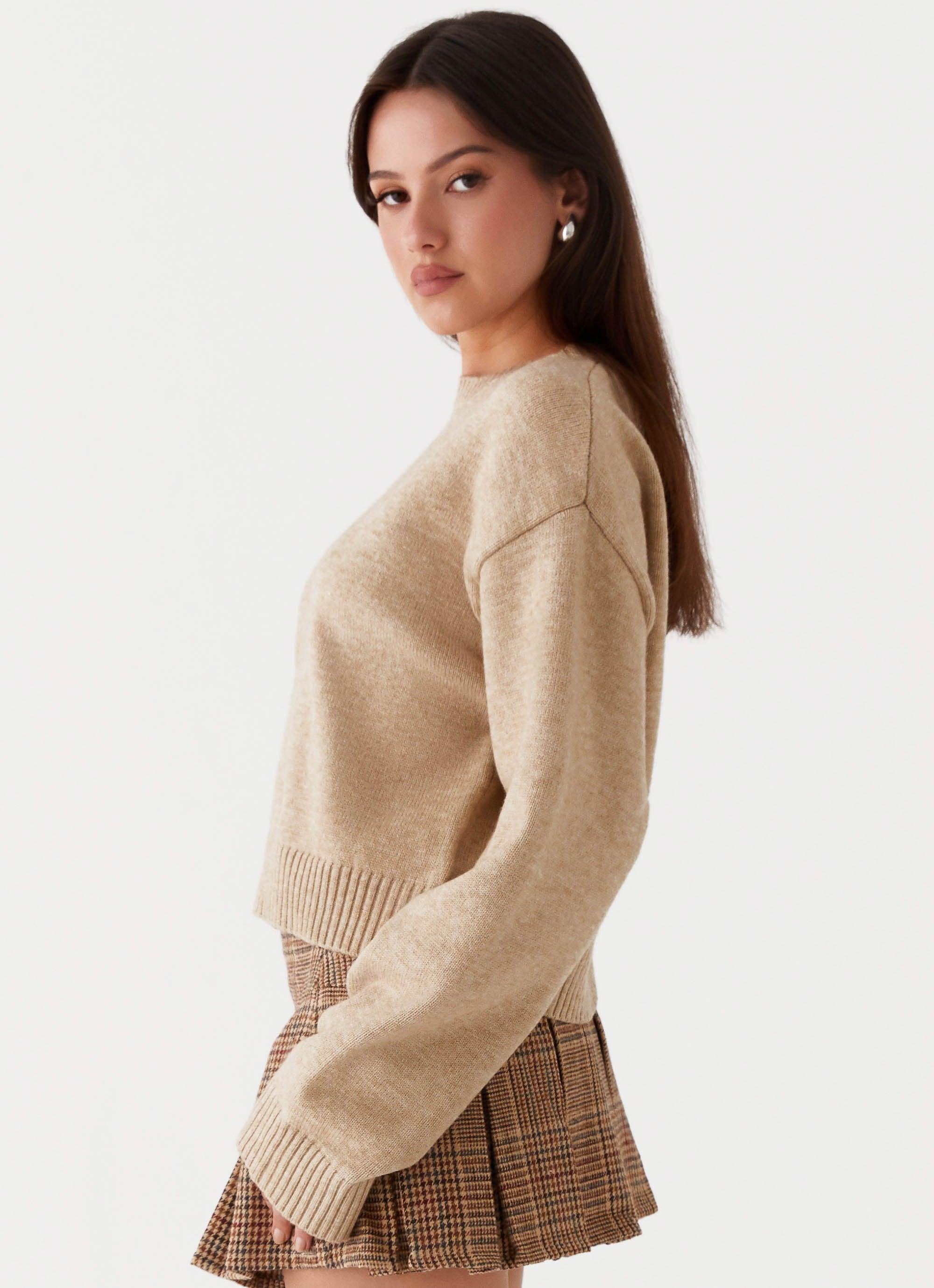 Monika Oversized Jumper - Beige Product Image