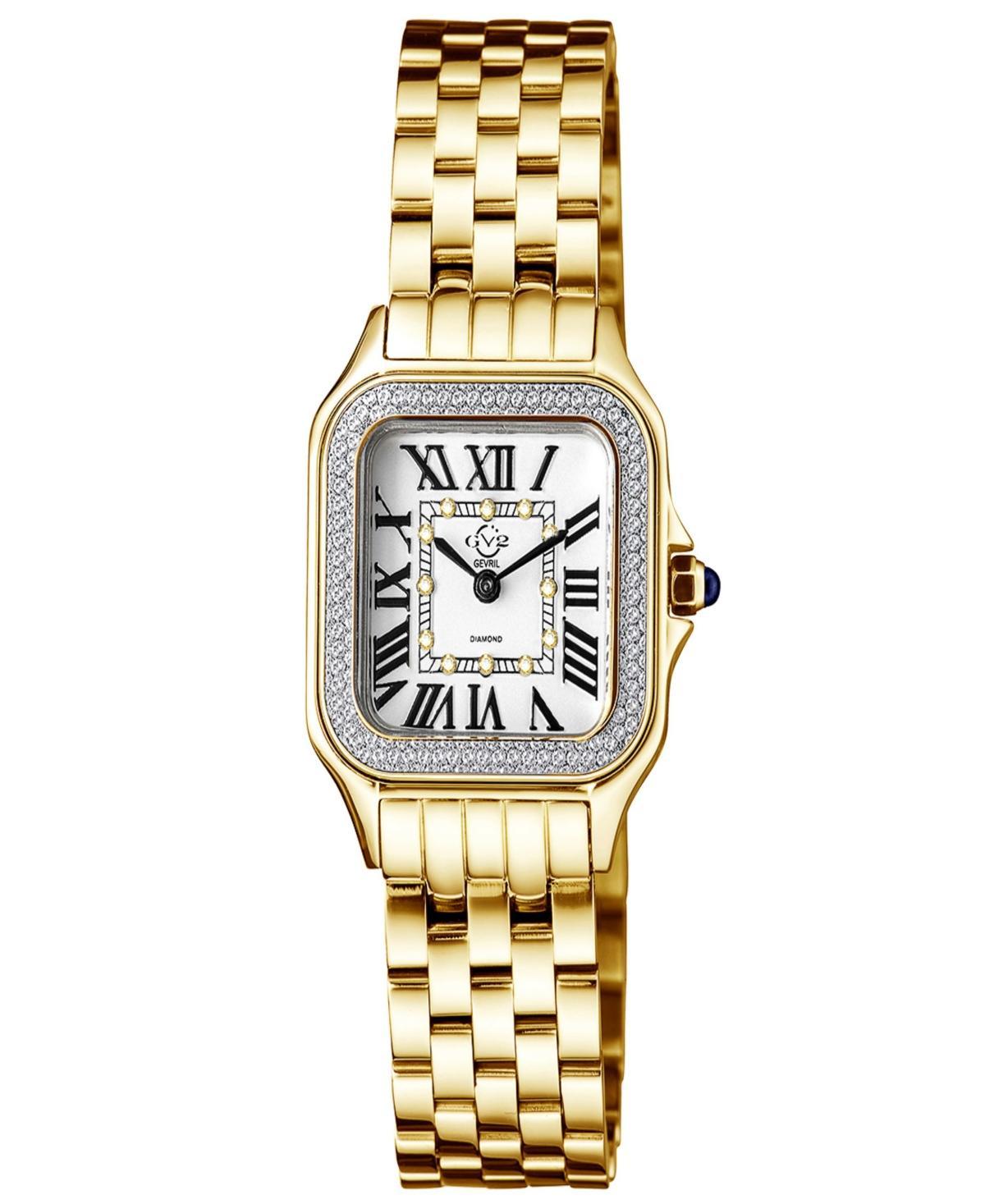 Gevril Womens Milan Swiss Quartz Gold-Tone Stainless Steel Bracelet Watch 27.5mm Product Image