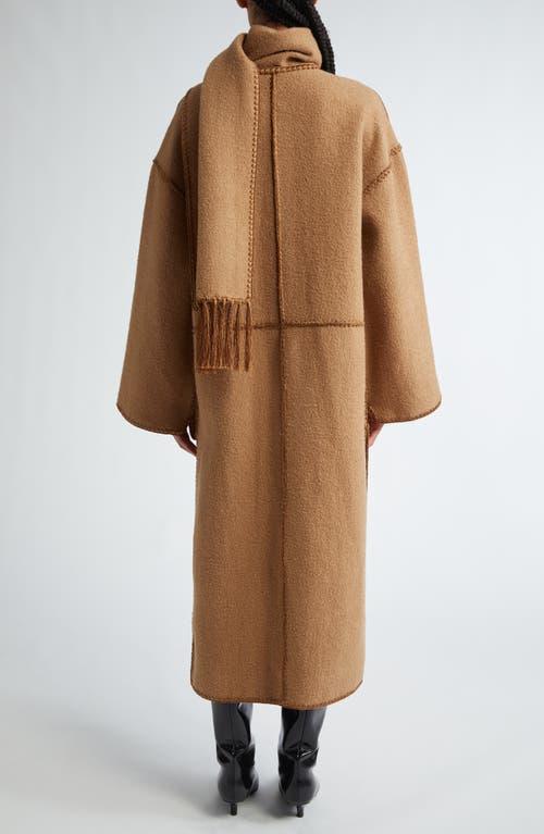 TOTÊME Embroidered Scarf Coat Camel Product Image